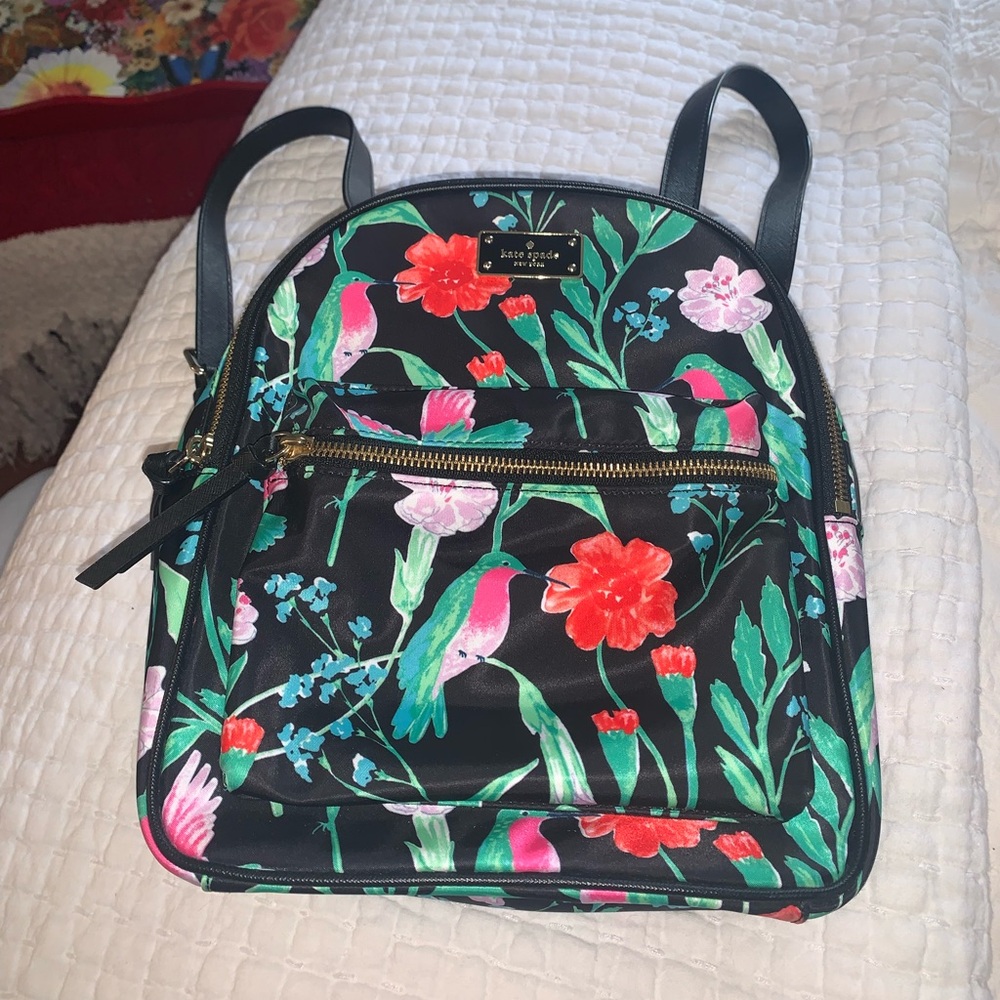 SALE Kate Spade small Bradley Wilson backpack hummingbirds flowers